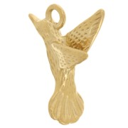 14x16mm 304L Stainless Steel Colibri Bird Charm - Gold x1