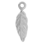 16x5mm 304L stainless steel Leaf charm x1