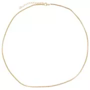 2mm 304L stainless steel Venetian mesh choker - Gold x44cm