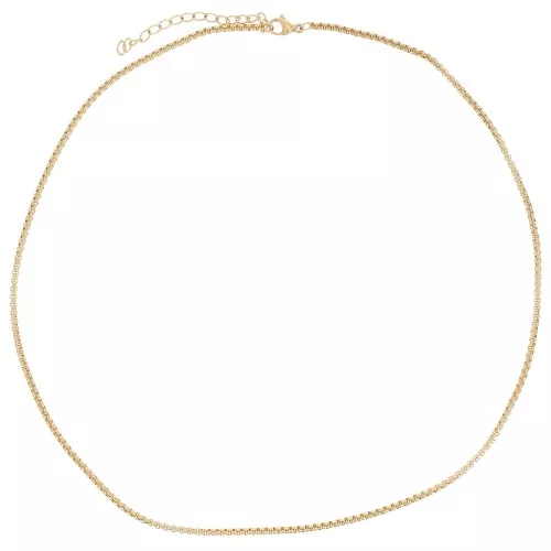 2mm 304L stainless steel Venetian mesh choker - Gold x44cm
