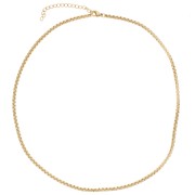 3mm 304L stainless steel Venetian mesh choker - Gold x44cm|raw }}