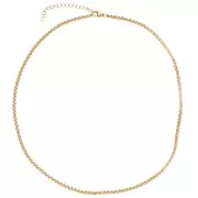 3mm 304L stainless steel Venetian mesh choker - Gold x44cm