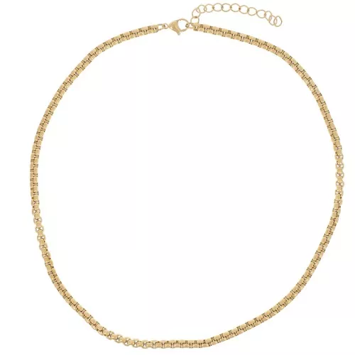 4mm 304L stainless steel Venetian mesh choker - Gold x44cm
