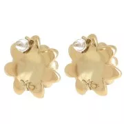 20mm Stainless steel 304L Flower earstuds - Gold x2