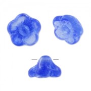 Flower buttons 8 mm Sapphire x20