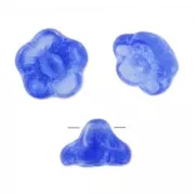 Flower buttons 8 mm Sapphire x20