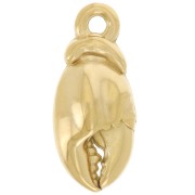 21x9mm 304L Stainless Steel Crab Claw Pendant - Gold x1