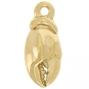 21x9mm 304L Stainless Steel Crab Claw Pendant - Gold x1