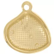 22x20mm 304L st.steel shell pendant with imitation mother-of-pearl - Gold x1