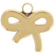 10x11mm Charm bow with zirconium oxides - Gold x1