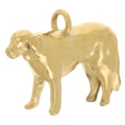 13x20mm 304L Stainless Steel Golden Dog Charm - Gold x1