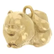 Dog - 11x15mm Stainless Steel 304L Dog Charm Spitz - Gold x1 11x15mm Stainless Steel 304L Dog Charm Spitz - Gold x1