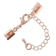 Lace holder clasp 4mm  rose gold tone x1