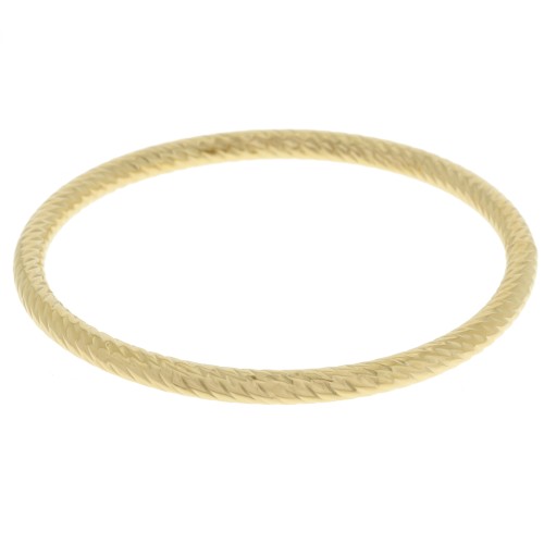 65mm 304L stainless steel jonc bracelet - gold x1