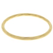 65mm 304L stainless steel twisted worked bead bracelet - gold x1
