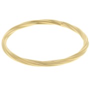 63.5mm 304L Stainless Steel Twisted Necklace Bracelet - Gold x1