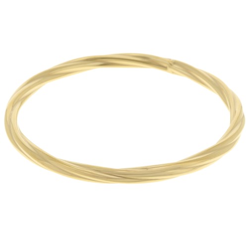 63.5mm 304L Stainless Steel Twisted Necklace Bracelet - Gold x1