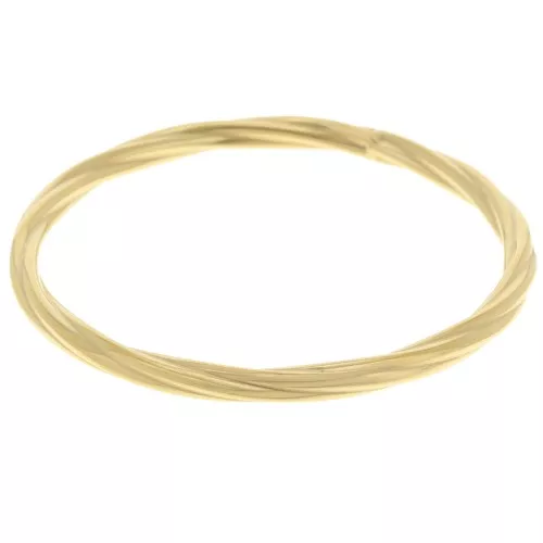 63.5mm 304L Stainless Steel Twisted Necklace Bracelet - Gold x1
