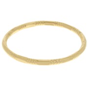 65mm Stainless steel 304L Striped and beaded effect vintage bangle - Gold x1|raw }}