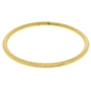 65mm 304L Stainless Steel Ribbed Bangle - Gold x1|raw }}