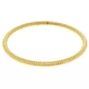 65mm 304L Stainless Steel Ribbed Bangle - Gold x1