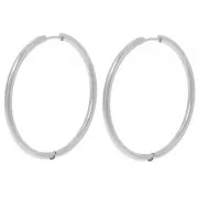 40mm round hoop - 2.5mm wire - 304L gold-plated stainless steel x2