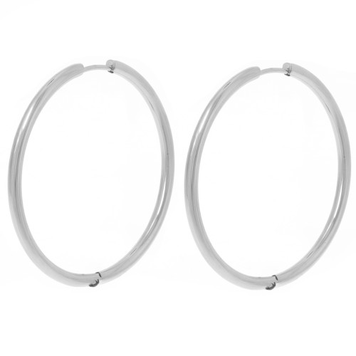 40mm round hoop - 2.5mm wire - 304L gold-plated stainless steel x2