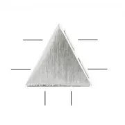Triangle Spacer 7 mm rhodium tone brushed HQ