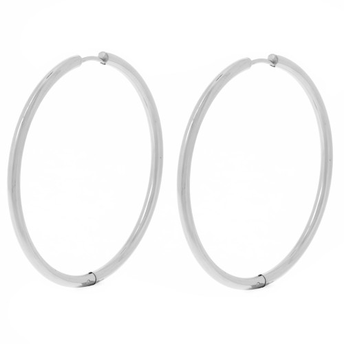 45mm round hoop - 2.5mm wire - 304L gold-plated stainless steel x2