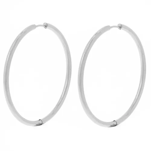 45mm round hoop - 2.5mm wire - 304L gold-plated stainless steel x2