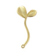 Spacer leaves 23 mm satin fine Gold plated x1|raw }}