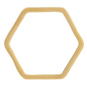 Mounting and weaving rings hexagon 12x13 mm - Stainless steel 304L Gold x10|raw }}