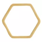 Mounting and weaving rings hexagon 12x13 mm - Stainless steel 304L Gold x10