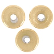 5x1mm Stainless steel 304L Rondelle beads Heishi - flat disc - Gold x10|raw }}