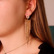 Pendant serpentine chain 80  mm  - Fine Gold plated x1