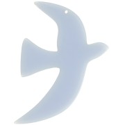 49x36mm Translucent acrylic bird pendant by Perles & Co - Glacier blue x1|raw }}