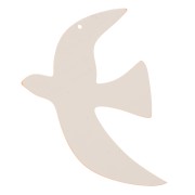 49x36mm Translucent acetate bird pendant by Perles & Co - Orange x1