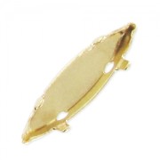 PureCrystal Navette cabochon setting 11x3mm Gold tone x1|raw }}