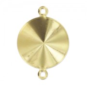 Stick-on setting PureCrystal 1122 14mm Gold tone 2 loops x1