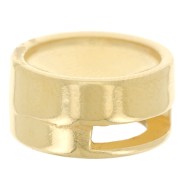 12mm Round earring back for rivoli and lace 10 mm - Fine gold plated x1