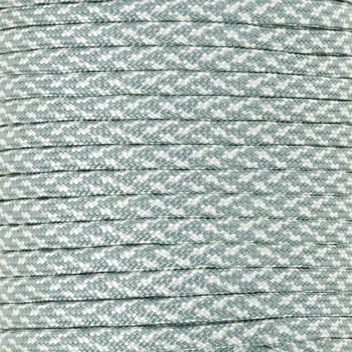 4mm Paracord - flat parachute cord - Grey - White x1m
