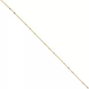 Chain flat links 3-shapes 1.4mm fine gold plated x1m