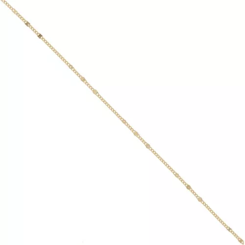 Chain flat links 3-shapes 1.4mm fine gold plated x1m