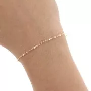 Chain flat links 3-shapes 1.4mm fine gold plated x1m