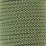 4mm Paracord flat parachute cord - Green - Black x1m|raw }}