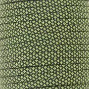 Black - 4mm Paracord flat parachute cord - Green - Black x1m 4mm Paracord flat parachute cord - Green - Black x1m