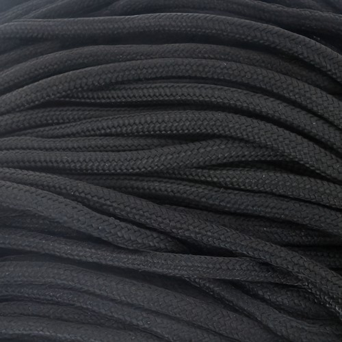 4mm Polyester lace cord - Black x1m