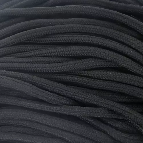 4mm Polyester lace cord - Black x1m