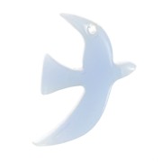 15x10mm Translucent acrylic bird charm by Perles & Co - Glacier blue x1