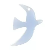 Breloque oiseau en acrylique translucide 15x10 mm exclu Perles&Co - Bleu glacier